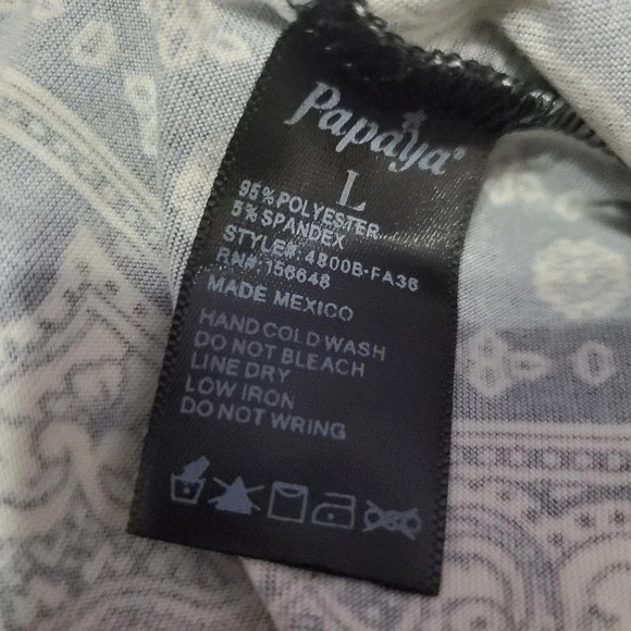 NWT Papaya Women's Paisley Flare Leg Bohemian Pants L - Picture 6 of 6